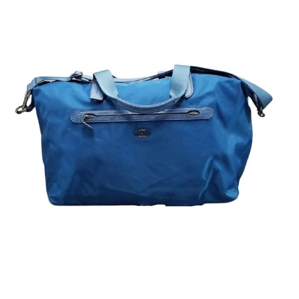 COACH Unisex Peacock Nylon Travel Ready Top Zipper Weekender Duffle Bag (COA)